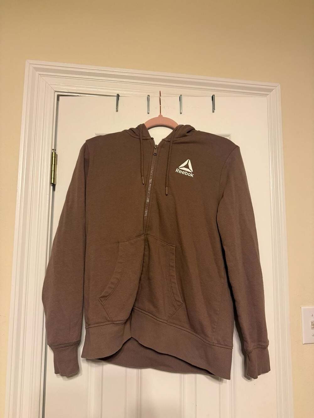 Reebok Men's Brown Game Day Full Zip Fleece Hoodie